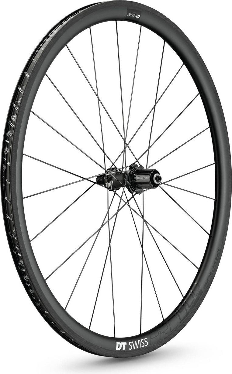Roue Arriere DT SWISS  PRC 1400 SPLINE Carbone 35mm | Shimano/Sram | Pneu