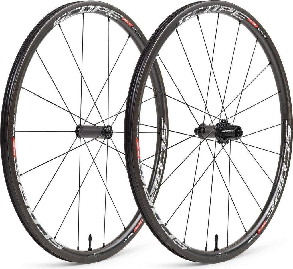 Paire de Roues Scope R3C Carbon 30 mm (Largeur 24 mm) | 9x100 - 9x130mm | Corps Shimano/Sram