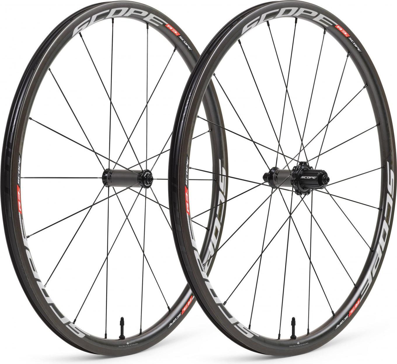 Paire de Roues Scope R3C Carbon 30 mm (Largeur 24 mm) | 9x100 - 9x130mm | Corps Shimano/Sram