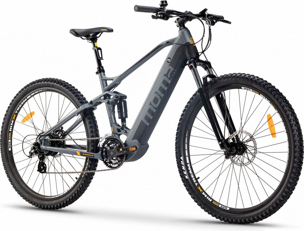VTT Électrique Tout Suspendu Moma E-MTB 29'' Shimano Altus 8V Gris