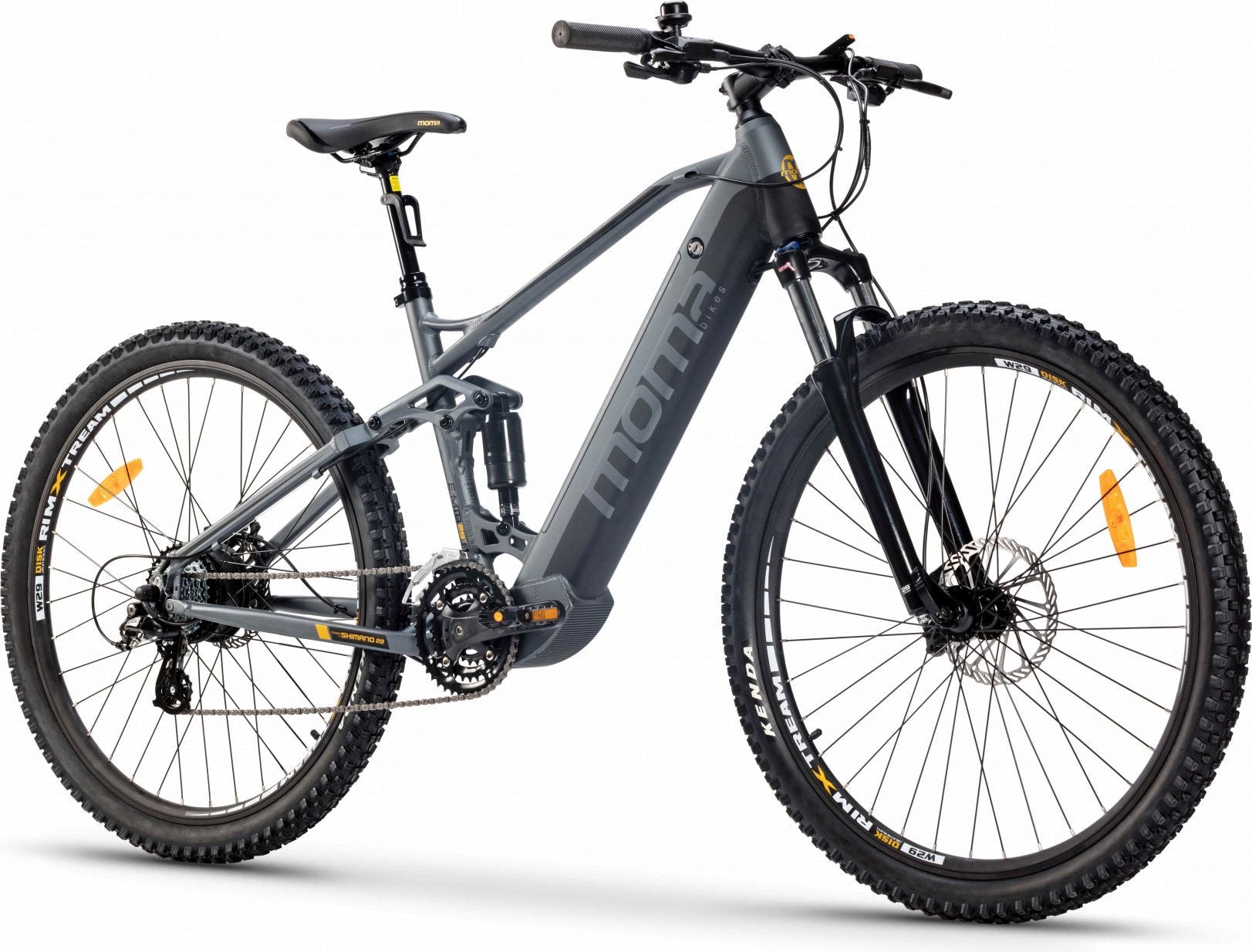 VTT Électrique Tout Suspendu Moma E-MTB 29'' Shimano Altus 8V Gris