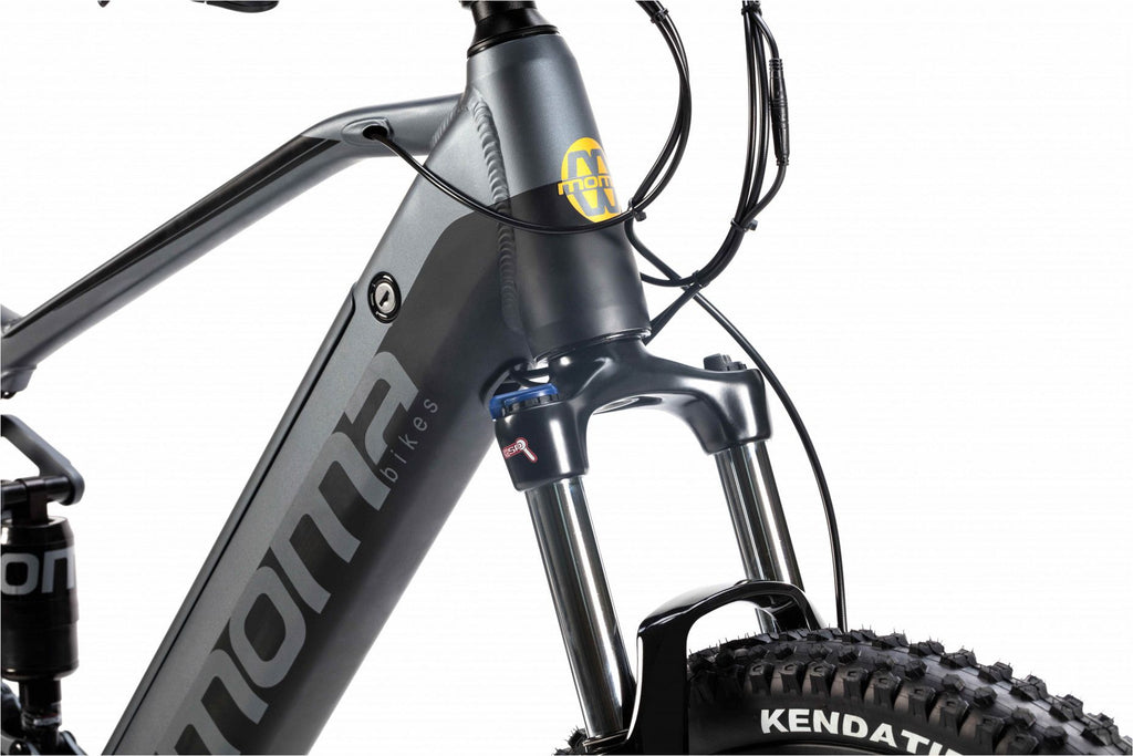 VTT Électrique Tout Suspendu Moma E-MTB 29'' Shimano Altus 8V Gris