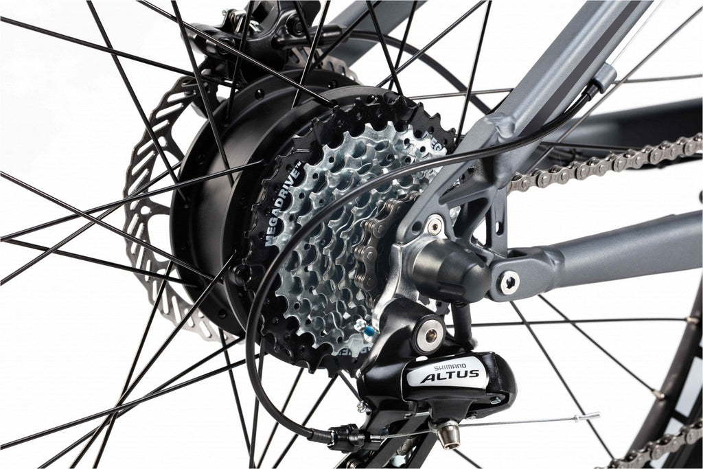 VTT Électrique Tout Suspendu Moma E-MTB 29'' Shimano Altus 8V Gris