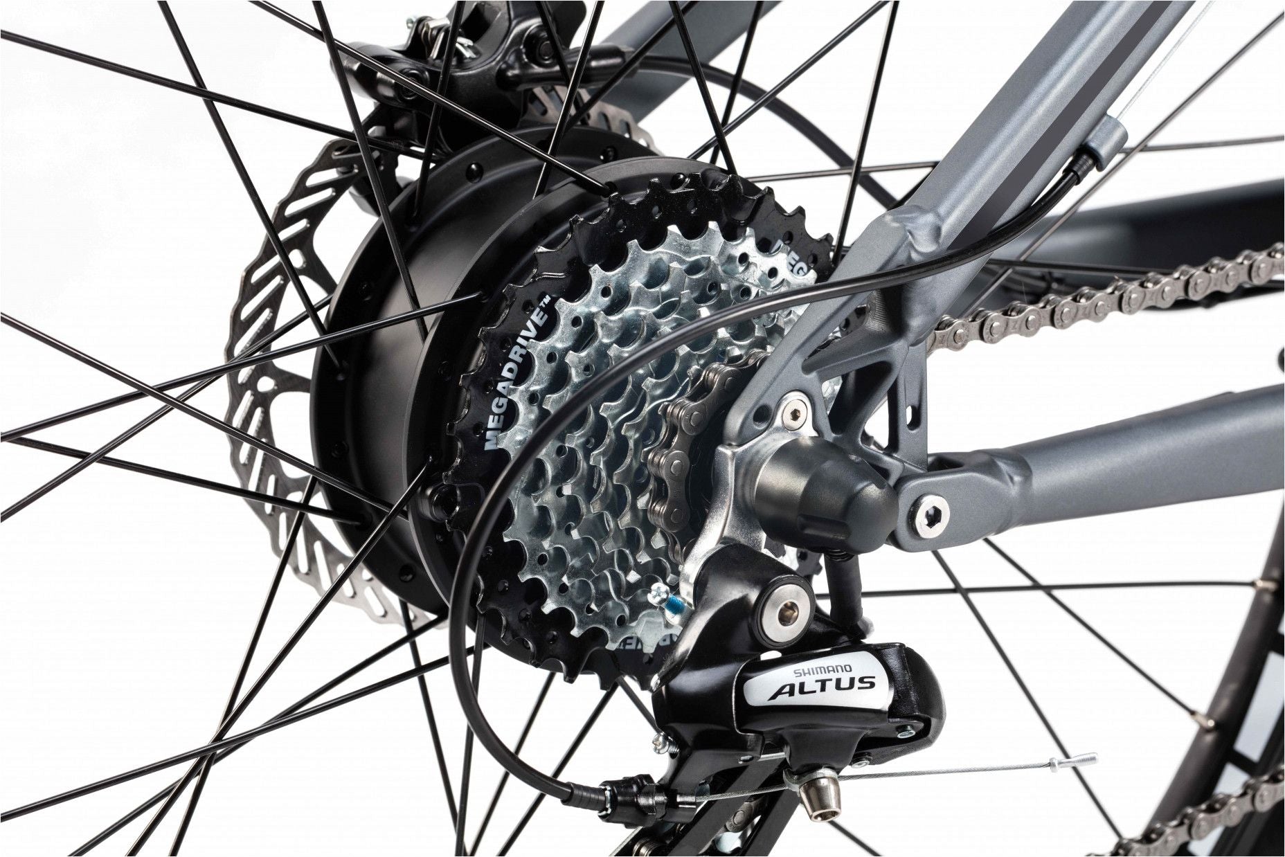 VTT Électrique Tout Suspendu Moma E-MTB 29'' Shimano Altus 8V Gris
