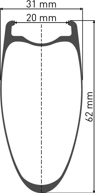 Roue Avant DT Swiss HEC 1400 Spline 62 | Boost 12x110mm
