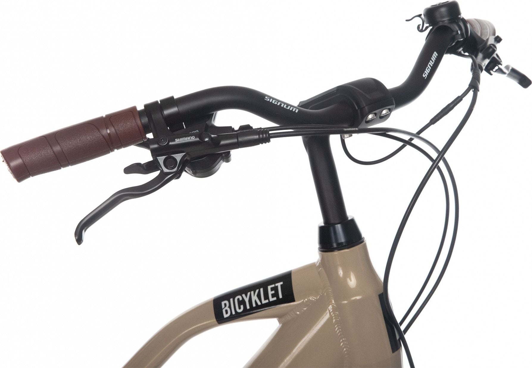 Vélo de Ville Électrique Bicyklet Camille Shimano Acera/Altus 8V 504 Wh 700 mm Beige Ivoire
