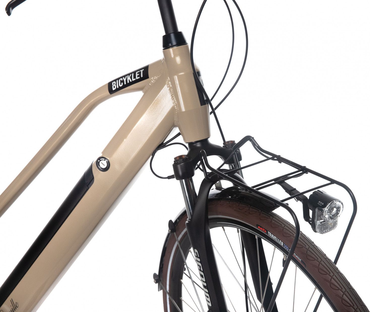 Vélo de Ville Électrique Bicyklet Camille Shimano Acera/Altus 8V 504 Wh 700 mm Beige Ivoire