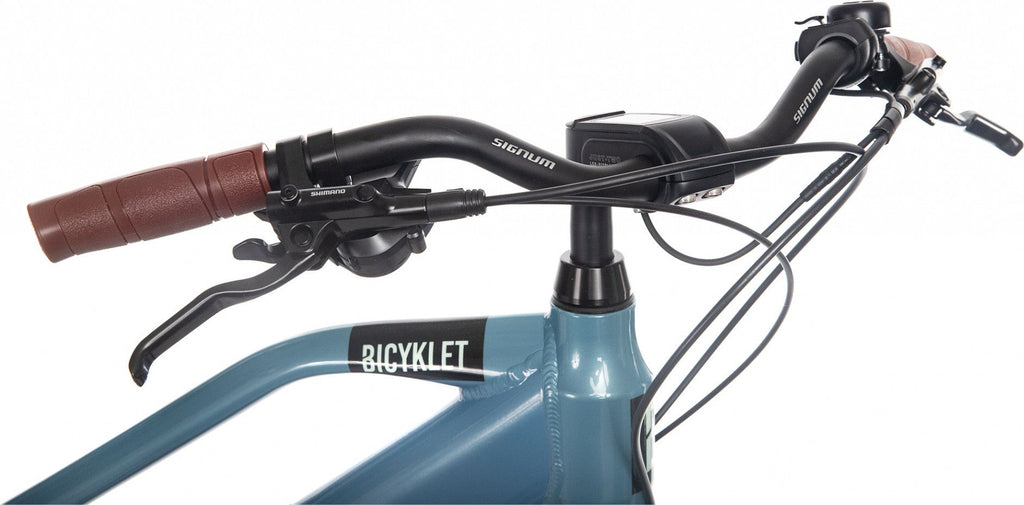 Vélo de Ville Électrique Bicyklet Camille Shimano Acera/Altus 8V 504 Wh 700 mm Bleu