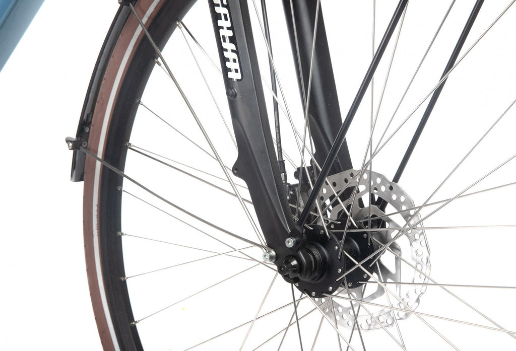 Vélo de Ville Électrique Bicyklet Camille Shimano Acera/Altus 8V 504 Wh 700 mm Bleu