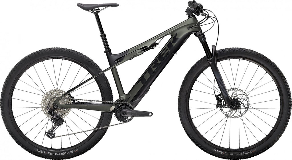 VTT Électrique Tout-Suspendu Trek E-Caliber 9.6 29'' 12V 250Wh Fazua 58Nm Satin Lithium Grey/Trek Black - Vélo d'Exposition