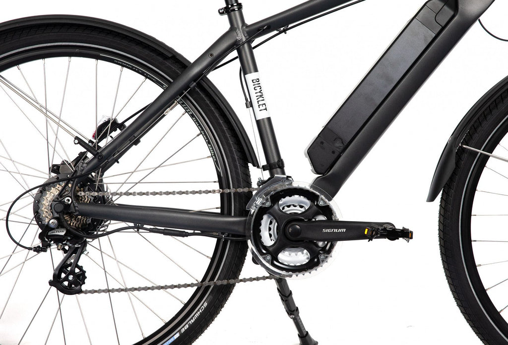 VTC Électrique Bicyklet Joseph Shimano Altus 7V 417 Wh 700 mm Noir Gris