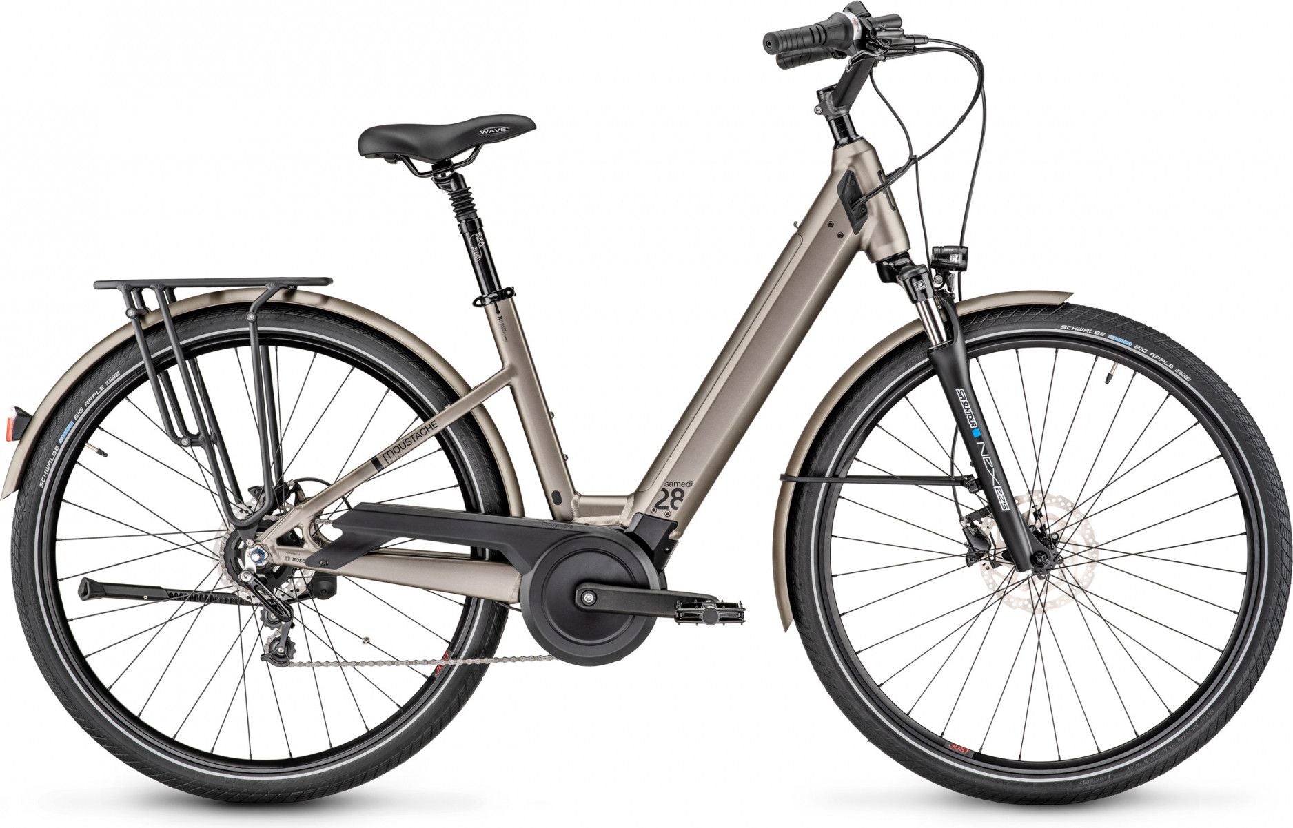 Vélo Électrique Moustache Samedi 28.3 Open Shimano, Nexus 2023 Titanium. mat
