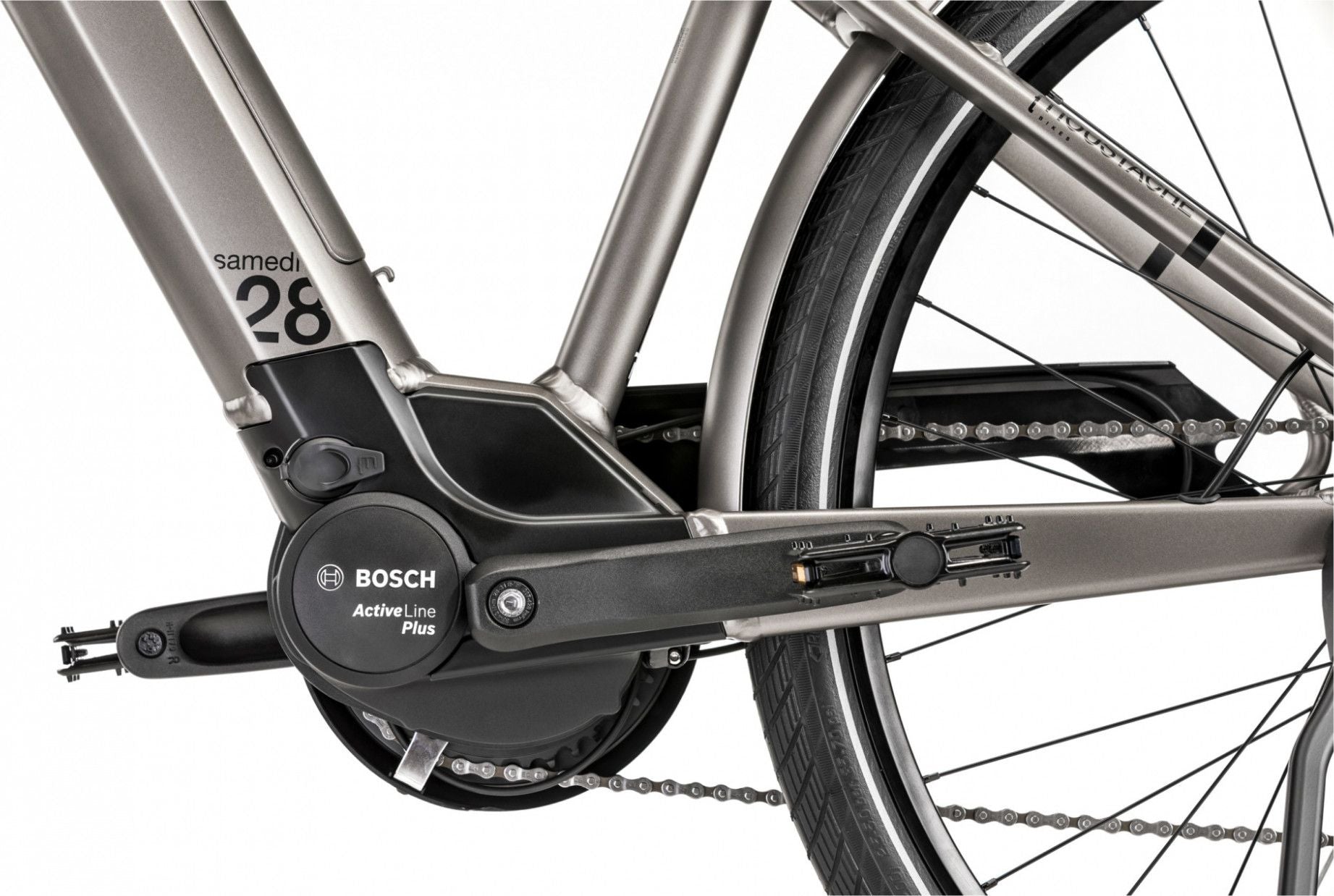 Vélo Électrique Moustache Samedi 28.3 Open Shimano, Nexus 2023 Titanium. mat