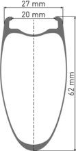Roue Avant DT Swiss ARC 1600 Spline 62 Disc | 12x100 mm | Centerlock