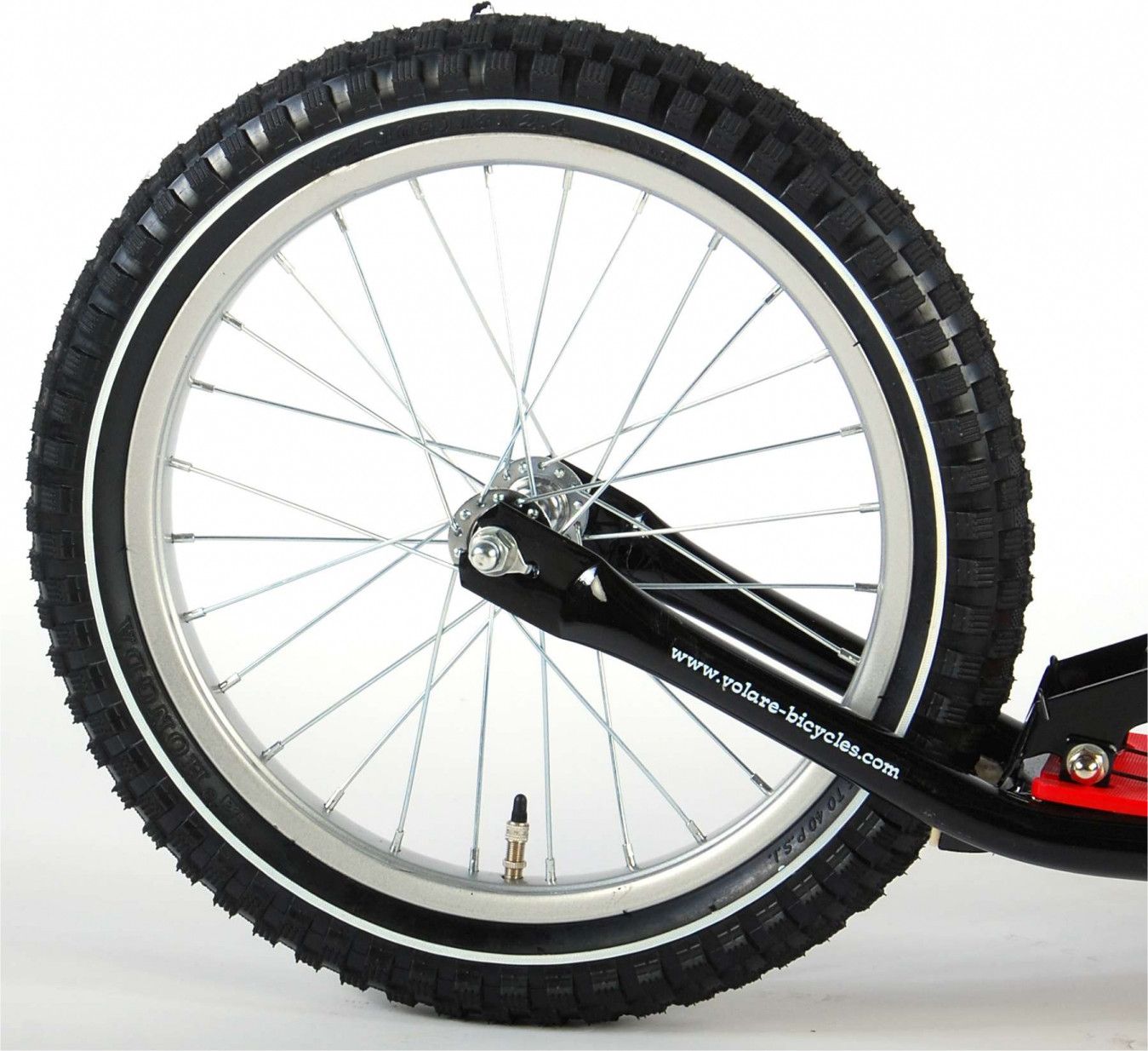 Volare Scooter - Garçons et filles - 16 pouces - Noir/Rouge