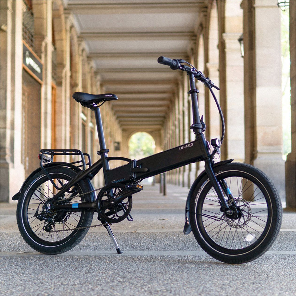 Legend Monza Vélo Electrique Pliant Smart eBike Roues de 20 Pouces, Freins Disque Hydraulique, Batterie 36V 14Ah Panasonic (504Wh), Argent