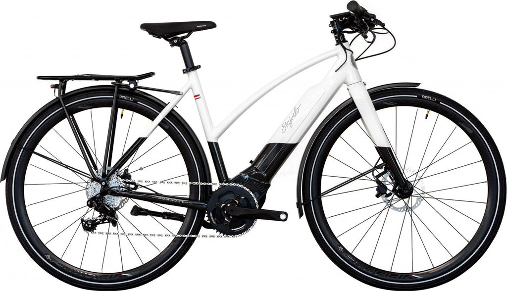 Vélo de Ville Électrique Stajvélo Nomades Sram GX 11V 500 Wh 700 mm Blanc