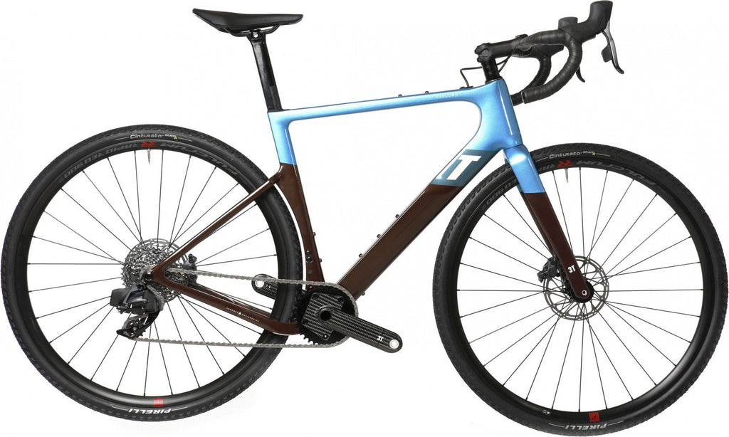 Gravel Bike 3T Exploro Race Torno Sram Force eTap AXS 12V 700 mm Bleu Marron