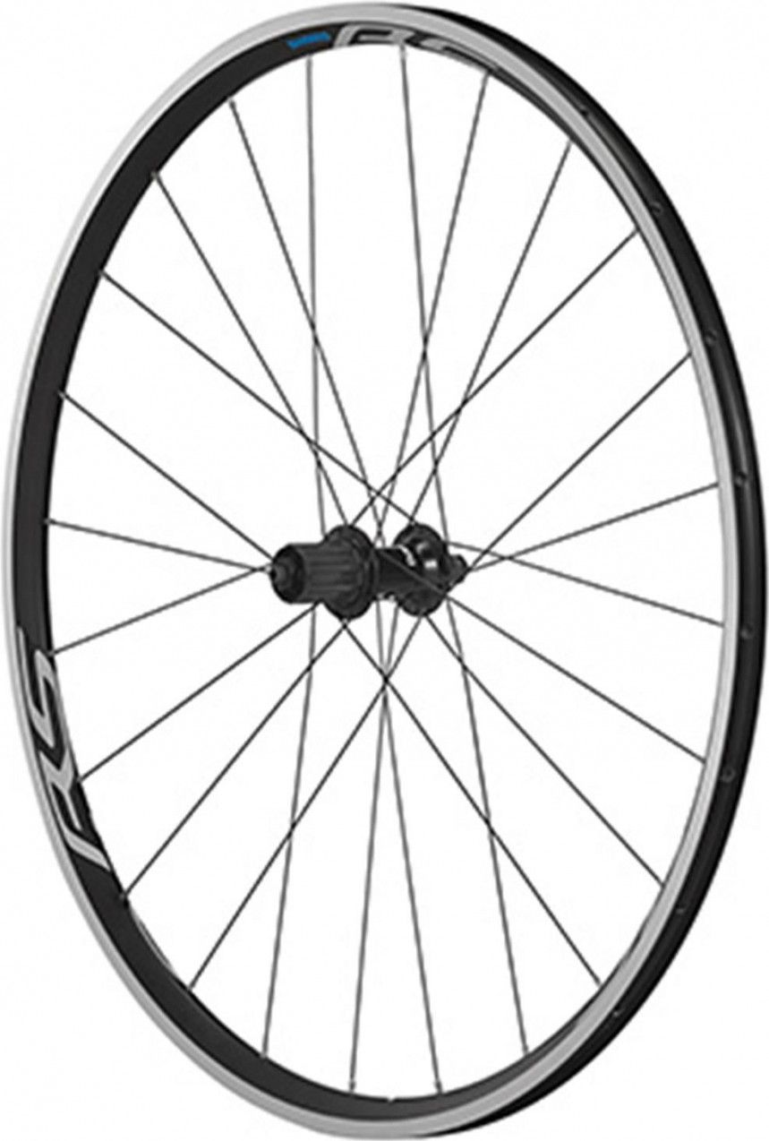 ROUES ROUTE 700 SHIMANO WH-RS100 NOIR 11V. COMPATIBLE 10V. DECO BLANC  (AVANT + ARRIERE)