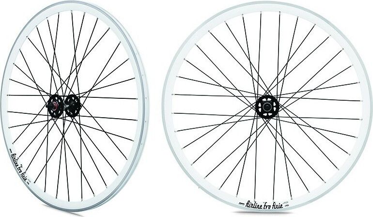 Roue arriere fixie jante blanche moyeu noir Rodi