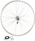 Roue vtt 26  ar ecrou. axe plein jante alu mach1. moy. velosteel coaster 18t retropedalage