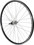 Roue vtt 26  p2r arriere alu noir double paroi moy alu roue libre 7-6v. axe plein