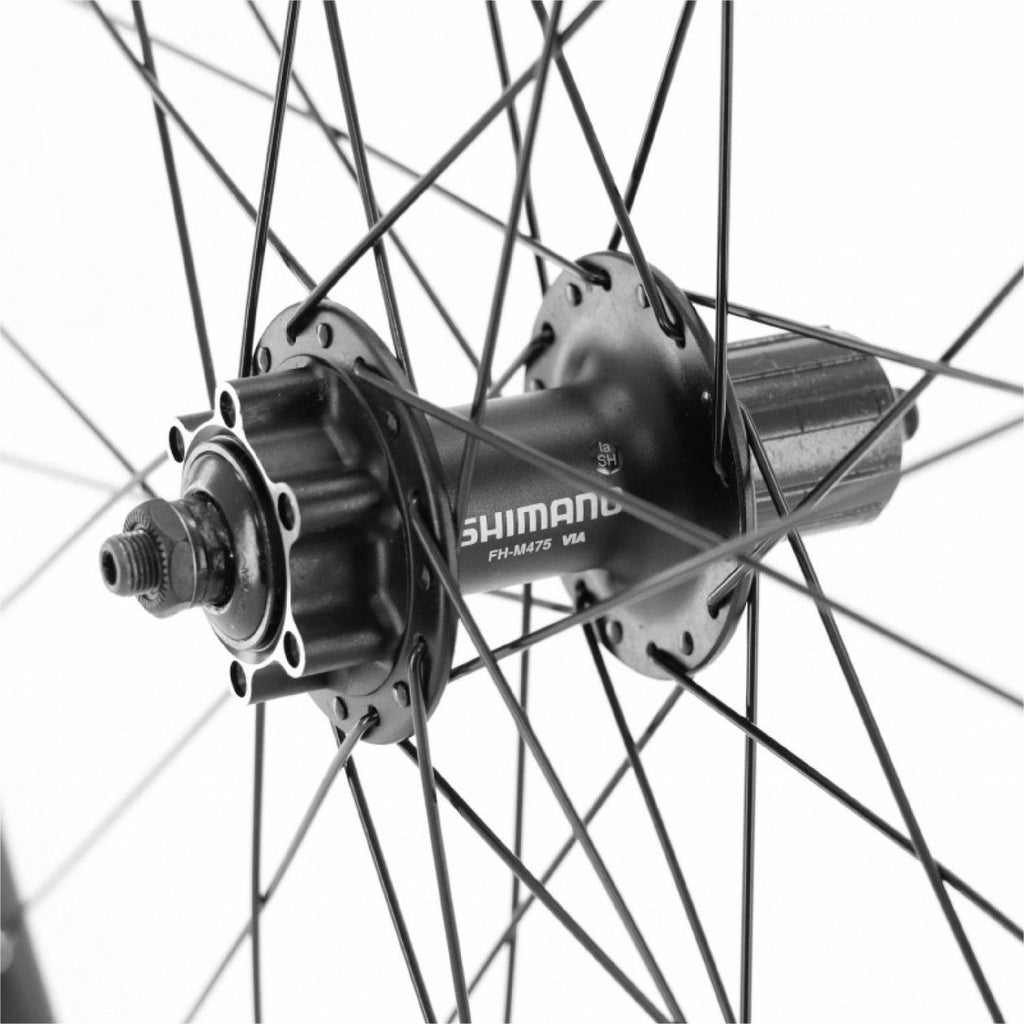 Roue vtt 29  maxx 25 disc arriere noir moy Shimano m475 11-10-9v. (compatible tubeless et tubetype) compatible vae - all terrain jante ext 31mm