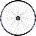 Roue vtt 26  ar k7 jante noir mach1 klixx tub.ready.moy.disque 6t 9/10/11v axe.trav.12x142