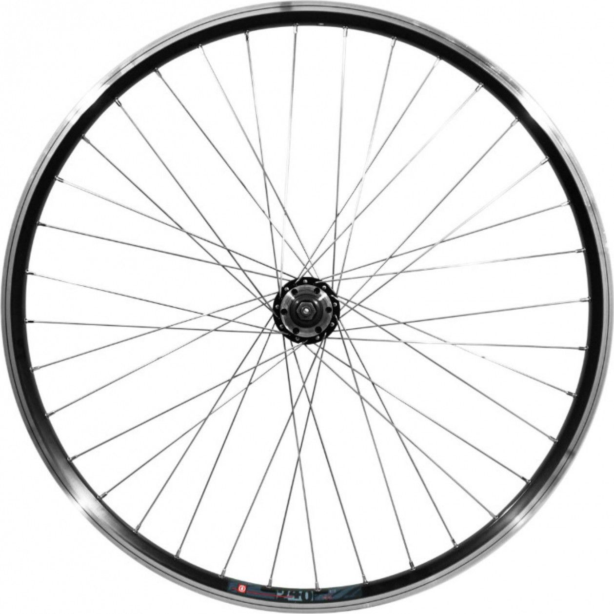 Roue vtt 29  arriere noir pour v-brake et disc moyeu roue libre compatible disc 6 trous (jante double paroi avec oeillets-rayonnage inox)