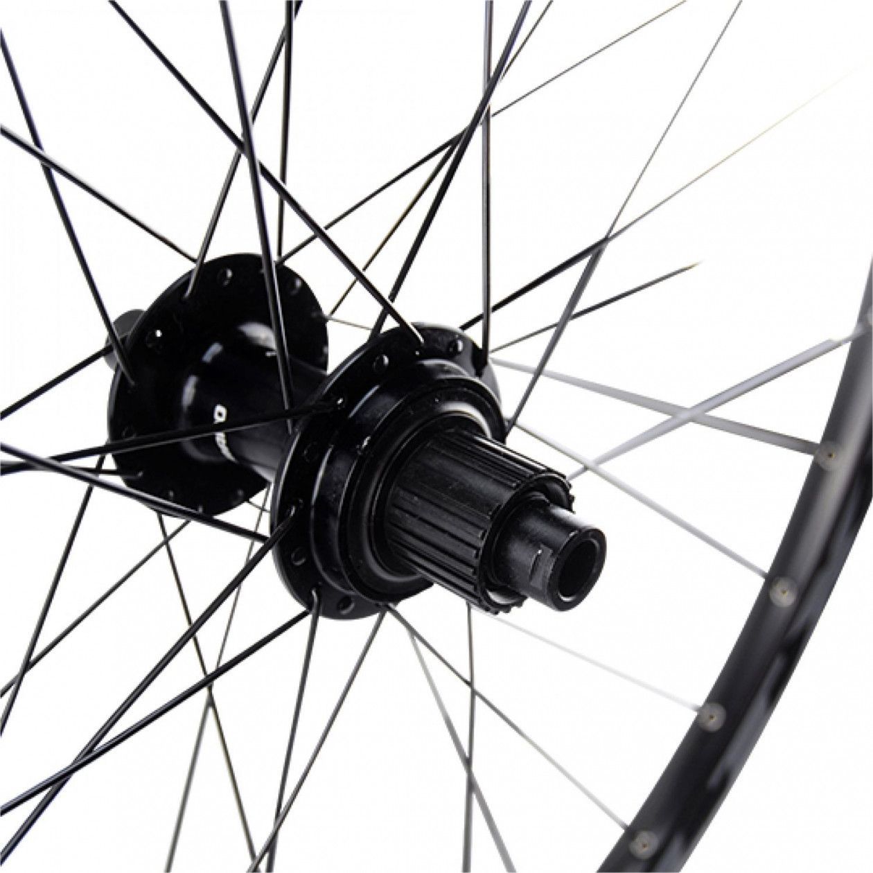 Roue vtt 27.5  ar k7 jante noir mach1 klixx tub.ready.centerlock 12v microspline 12x148