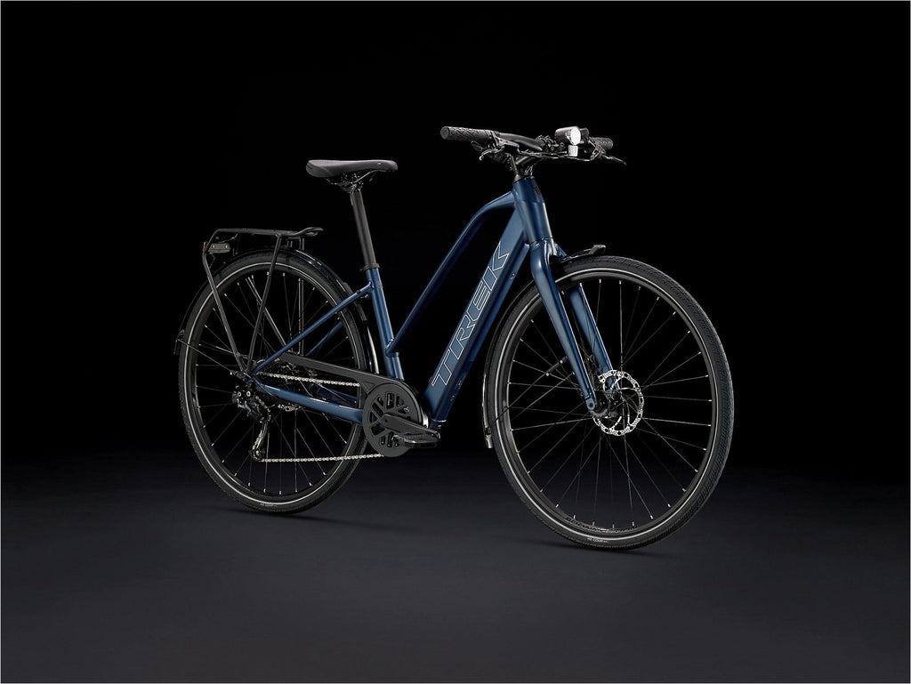 Vélo de Ville Électrique Trek FX+ 2 Shimano Altus 9V 250 Wh 700 mm Bleu Mulsanne