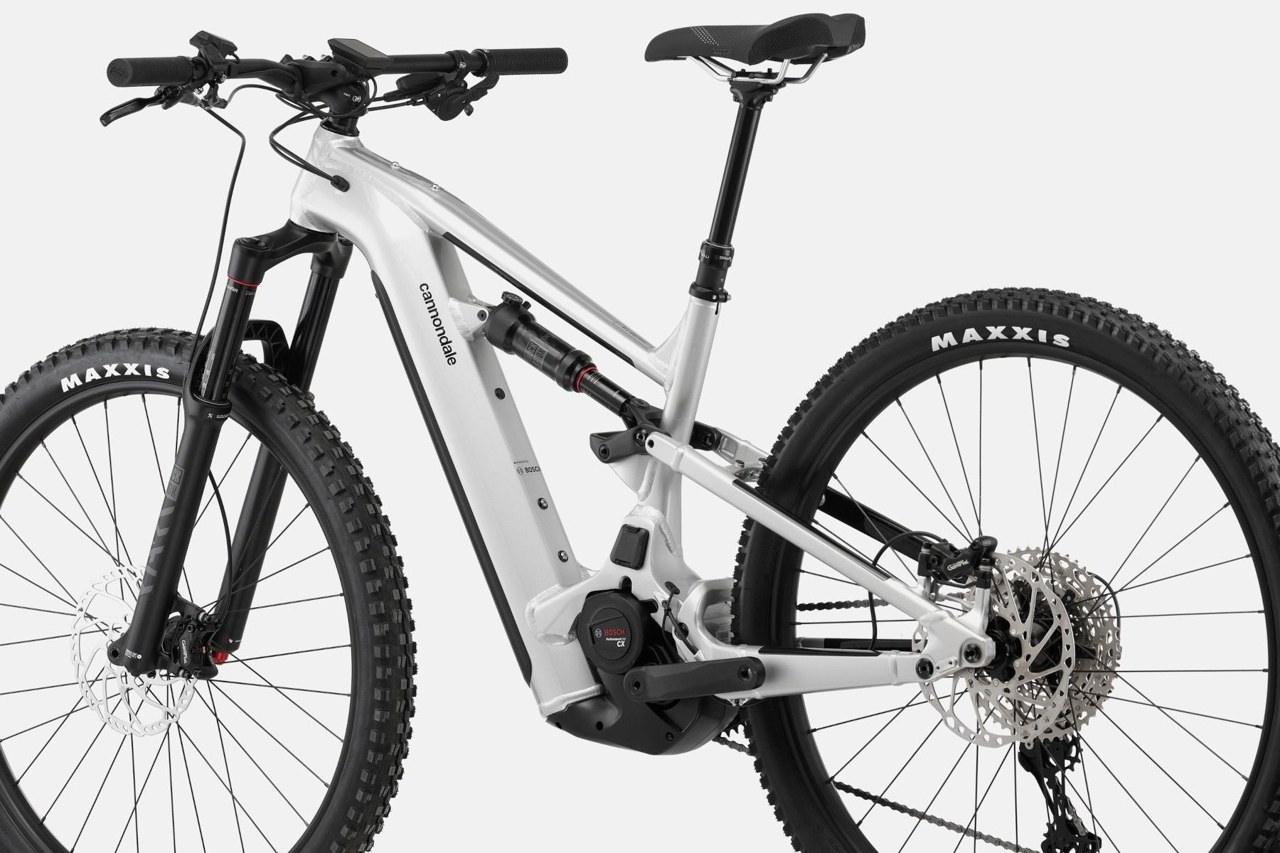 VTT Électrique Tout-Suspendu Cannondale Moterra Neo 3 12V 750 Wh Bosch 100Nm 29'' Gris Mercury - Vélo d'Exposition
