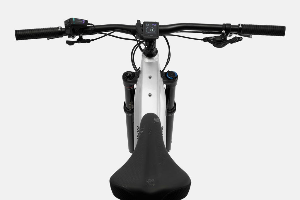 VTT Électrique Tout-Suspendu Cannondale Moterra Neo 3 12V 750 Wh Bosch 100Nm 29'' Gris Mercury - Vélo d'Exposition