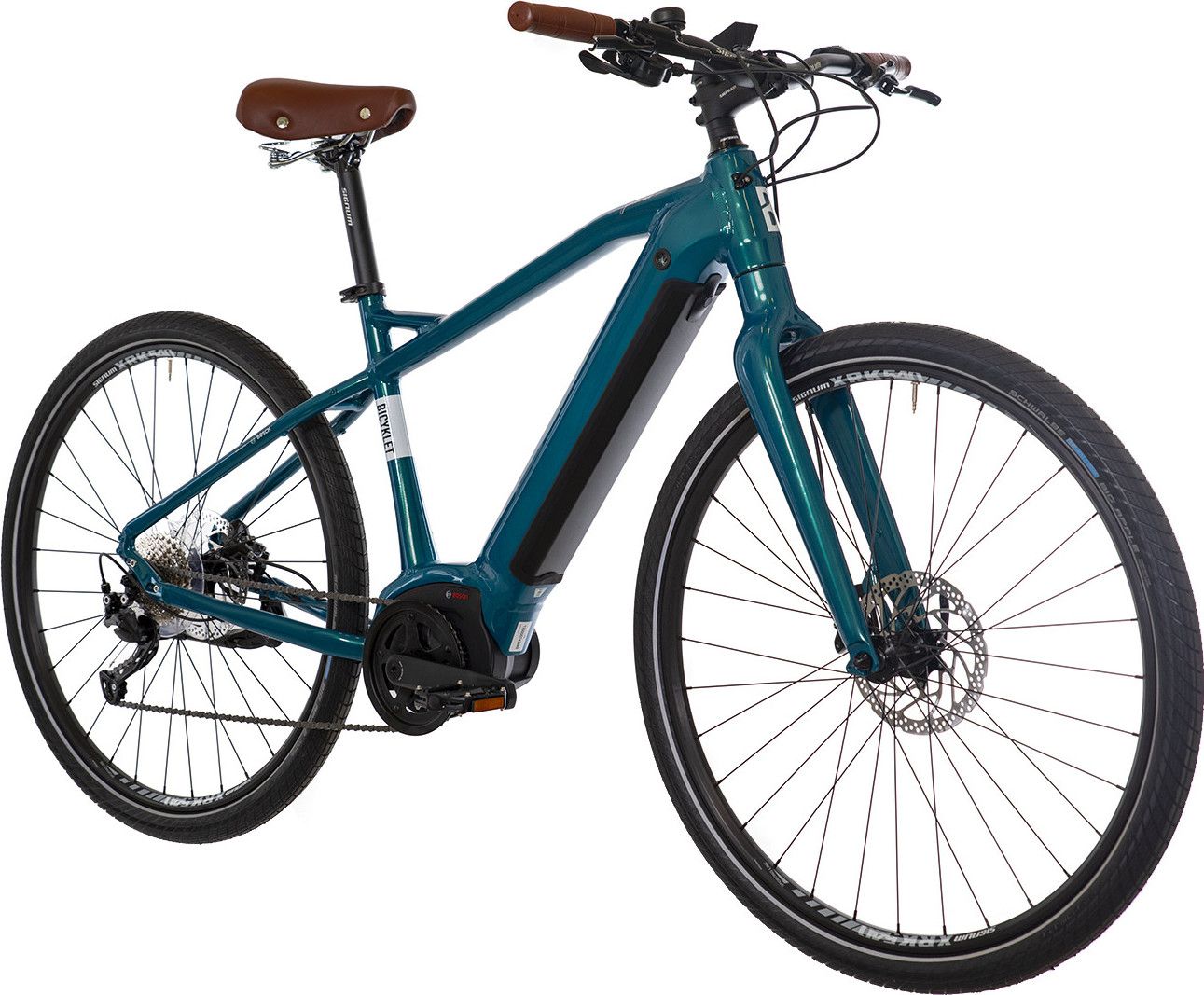 Vélo Fitness Électrique Bicyklet Gabriel Shimano Altus 9V 500 Wh 700 mm Turquoise Metallic