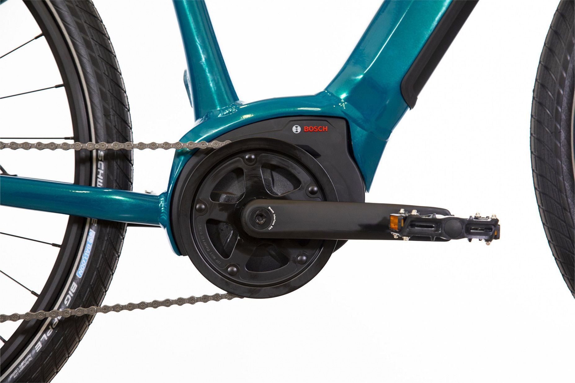 Vélo Fitness Électrique Bicyklet Gabriel Shimano Altus 9V 500 Wh 700 mm Turquoise Metallic