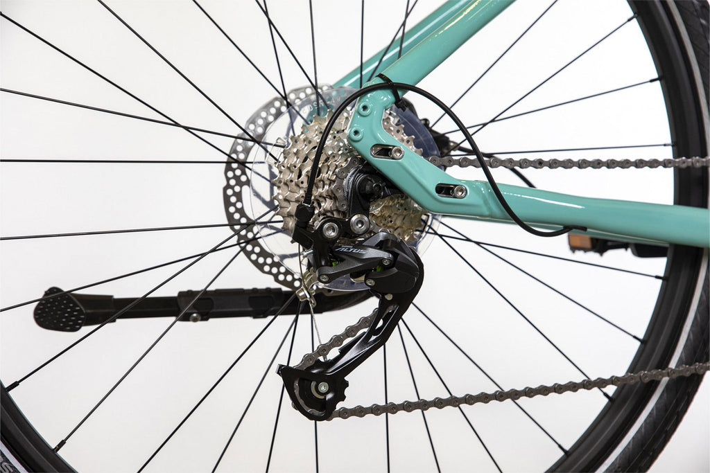 Vélo Fitness Électrique Bicyklet Béatrice Shimano Altus 9V 500 Wh 700 mm Bleu