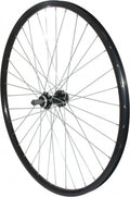 Roue vtt 27.5  p2r disc arriere alu noire double paroi moy 36rayons alu 6trous roue libre 8-7-6v.