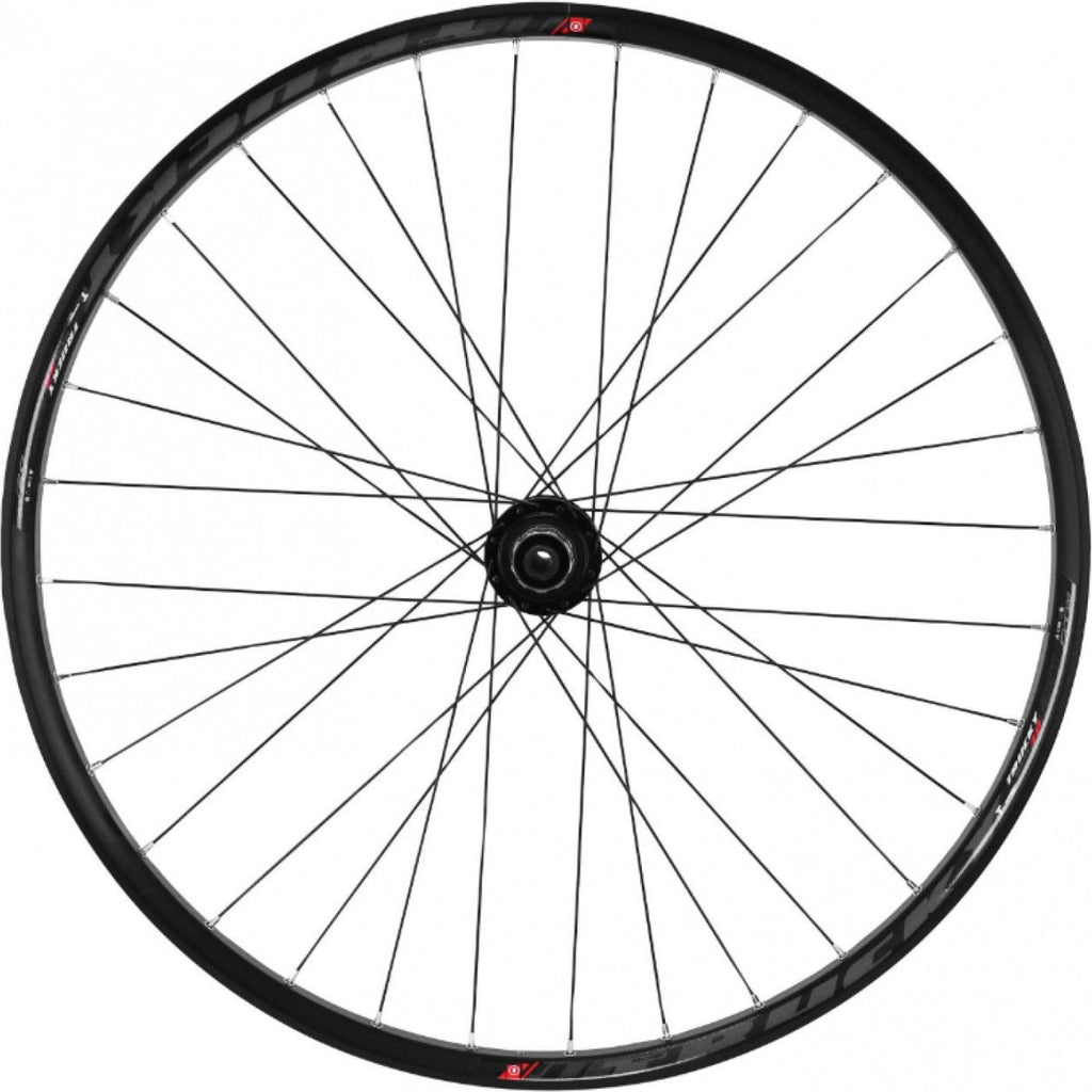 Roue vtt 29  trucky 30 disc arriere noir moy Velox roulement disc 6 trous 11-10v. (compatible tubeless et tubetype) pour axe traversant 12-142  pour pneu 29x2.00-2.50  - jante inter 30mm