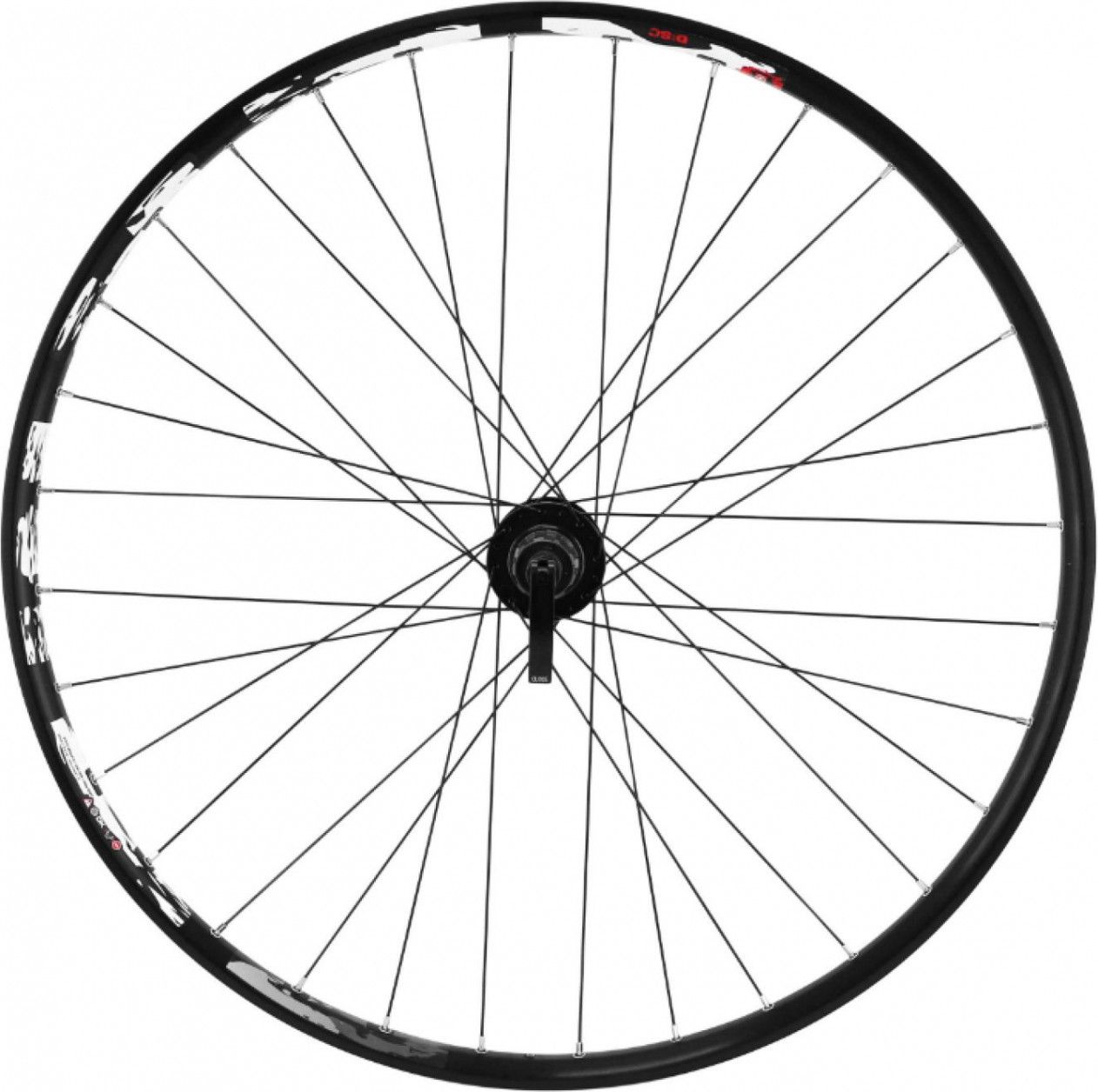Roue vtt 29  karma disc arriere noir double paroi moyeu 6trous pour cassette Shimano-Sram 11-10-9-8v.  - 21mm inter et 27mm exter