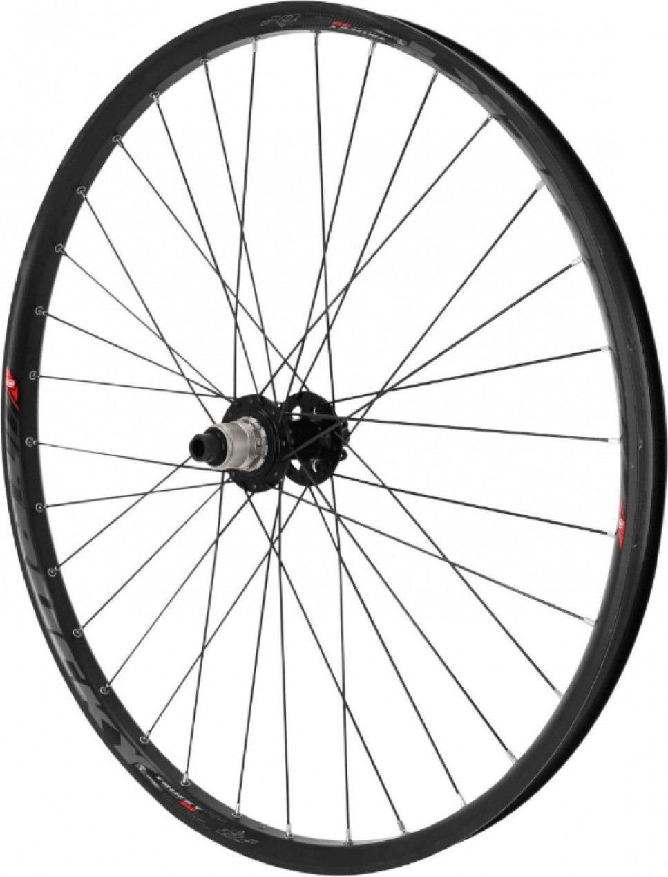 Roue vtt 27.5  trucky 30 disc arriere noir moy Sram xd 12v. axe traversant 12-142 (compatible tubeless et tubetype) compatible vae - all terrain pour pneu 2.00-2.50 - jante inter 30mm