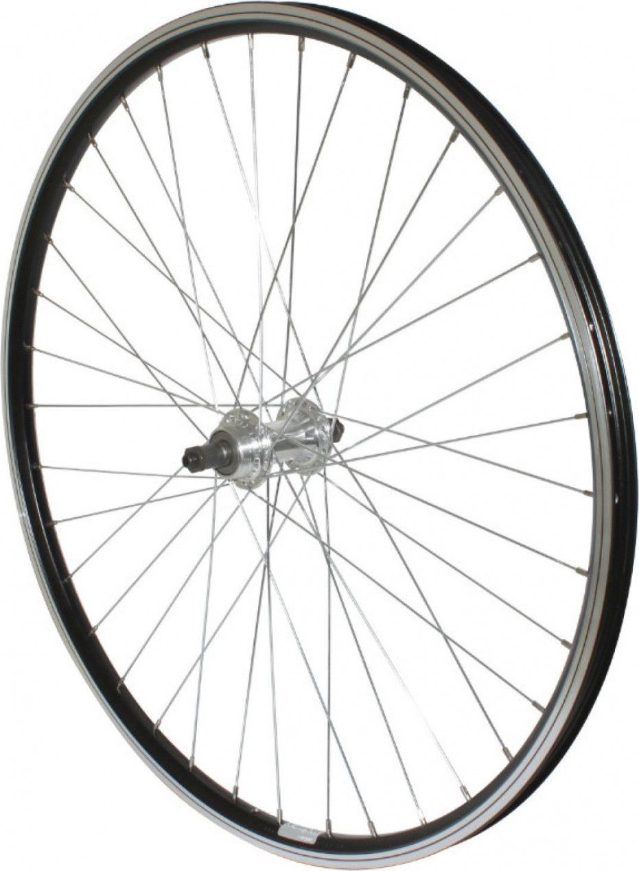 Roue vtt 26  p2r arriere alu noir double paroi moy alu roue libre 7-6v. blocage