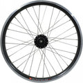 Roue vtt 20  arriere kargo disc vae-e-bike alu noire double paroi moyeu Shimano m475 disc 6 trous cassette 10-9-8v. (renforce) rayon inox