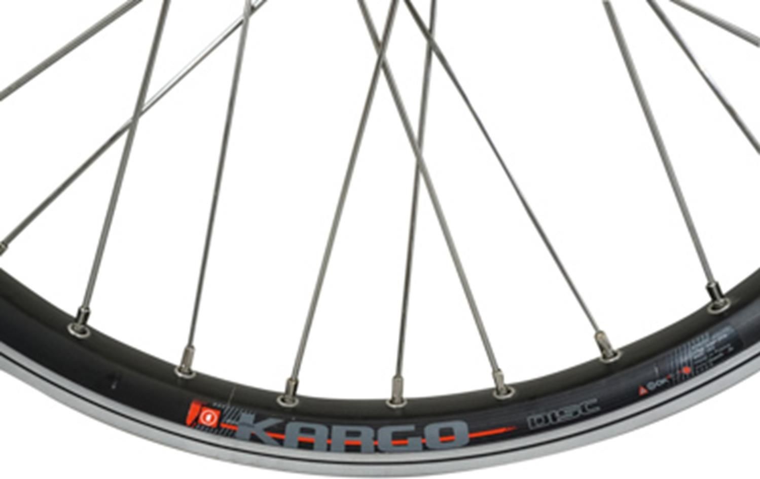 Roue vtt 20  arriere kargo disc vae-e-bike alu noire double paroi moyeu Shimano m475 disc 6 trous cassette 10-9-8v. (renforce) rayon inox