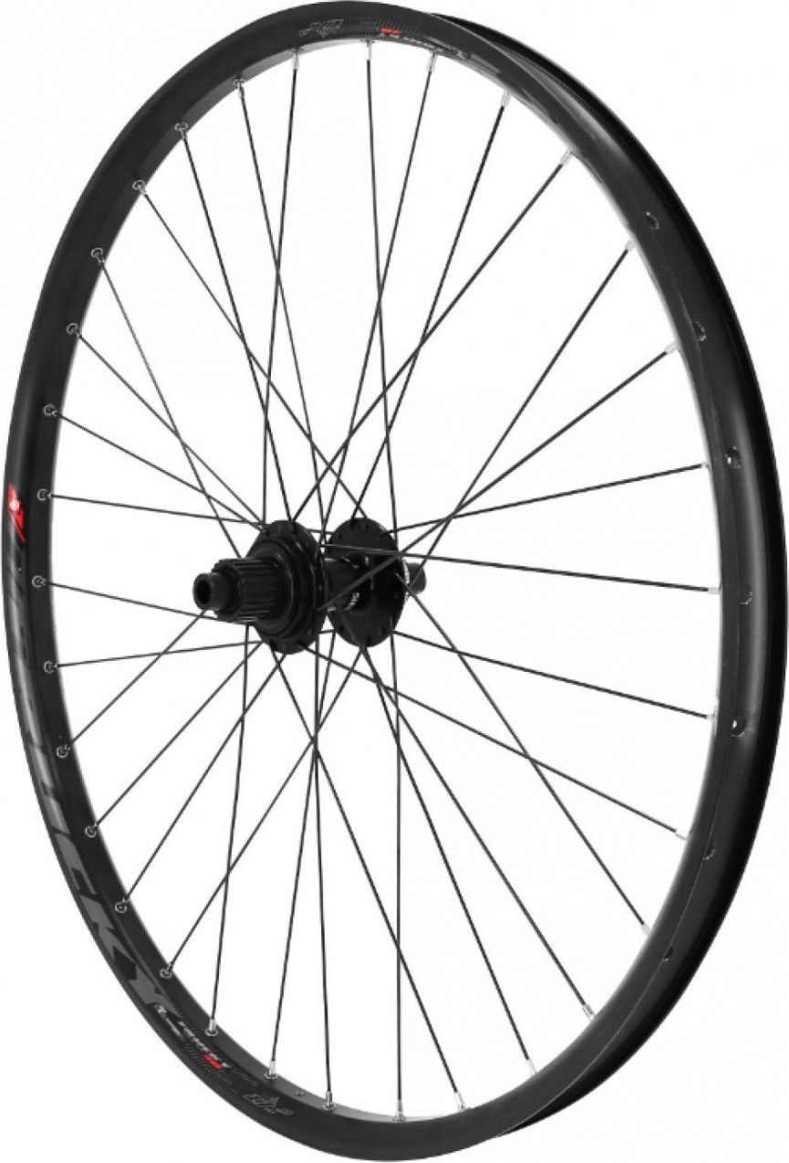 Roue vtt 27.5  plus trucky 35 disc arriere noir moy centerlock mt510 12v. microspline (tubeless et tubetype) pour axe traversant 12-142  pour pneu 27.5x2.20-2.80  - jante inter 35mm