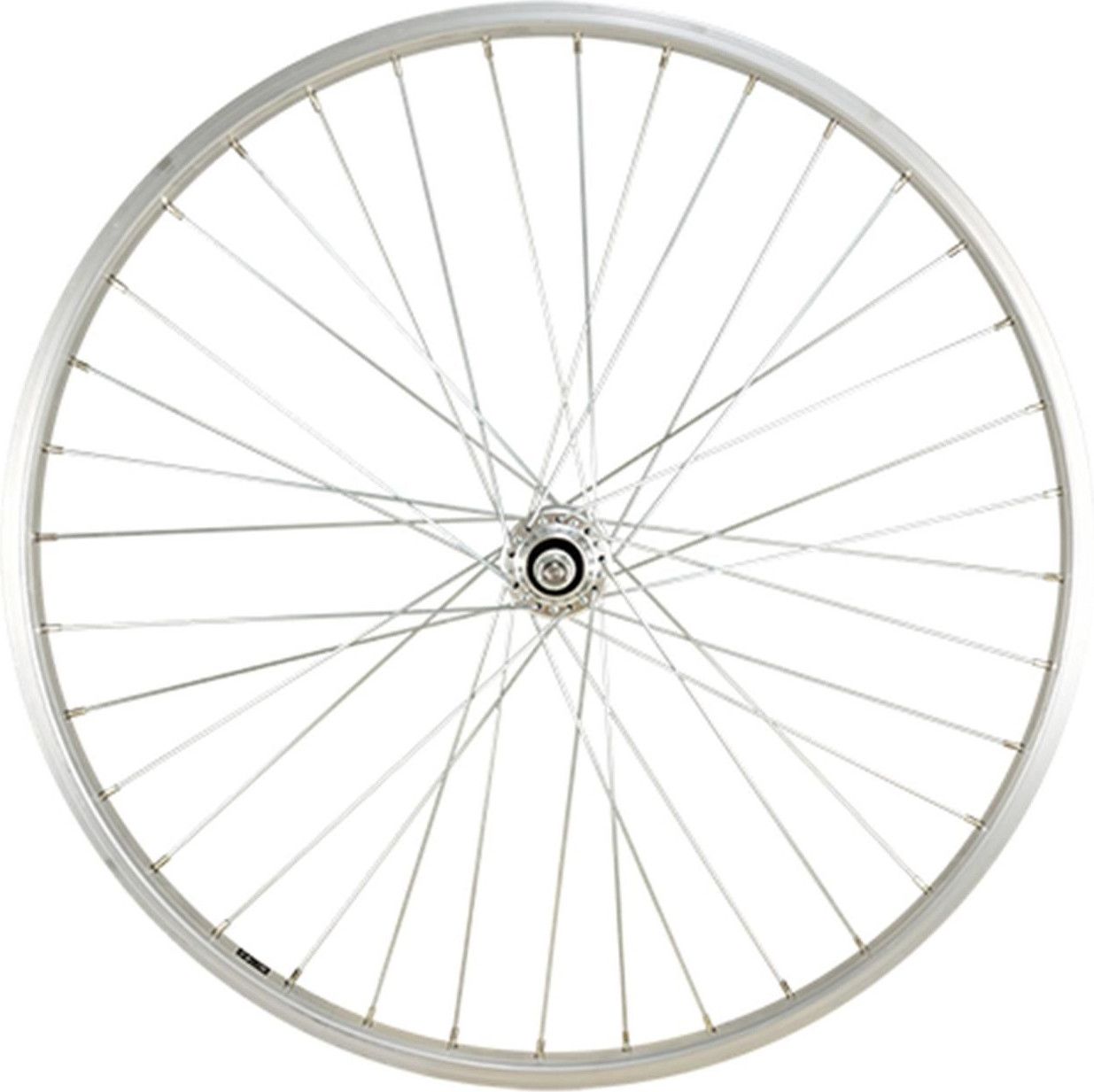 Roue vtt 26  ar ecrou. axe plein jante argent mach1.moy.miche v-brake a visser 5/6/7v 36t