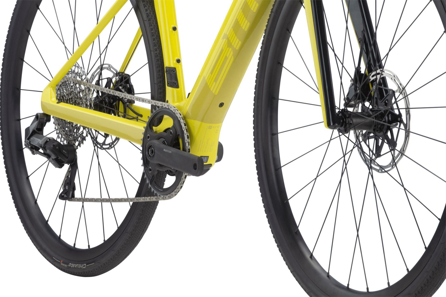 Vélo de Route Électrique BMC Roadmachine 01 AMP X Two Sram Rival XPLR eTap AXS 12V 360 Wh 700 mm Jaune Lime 2023