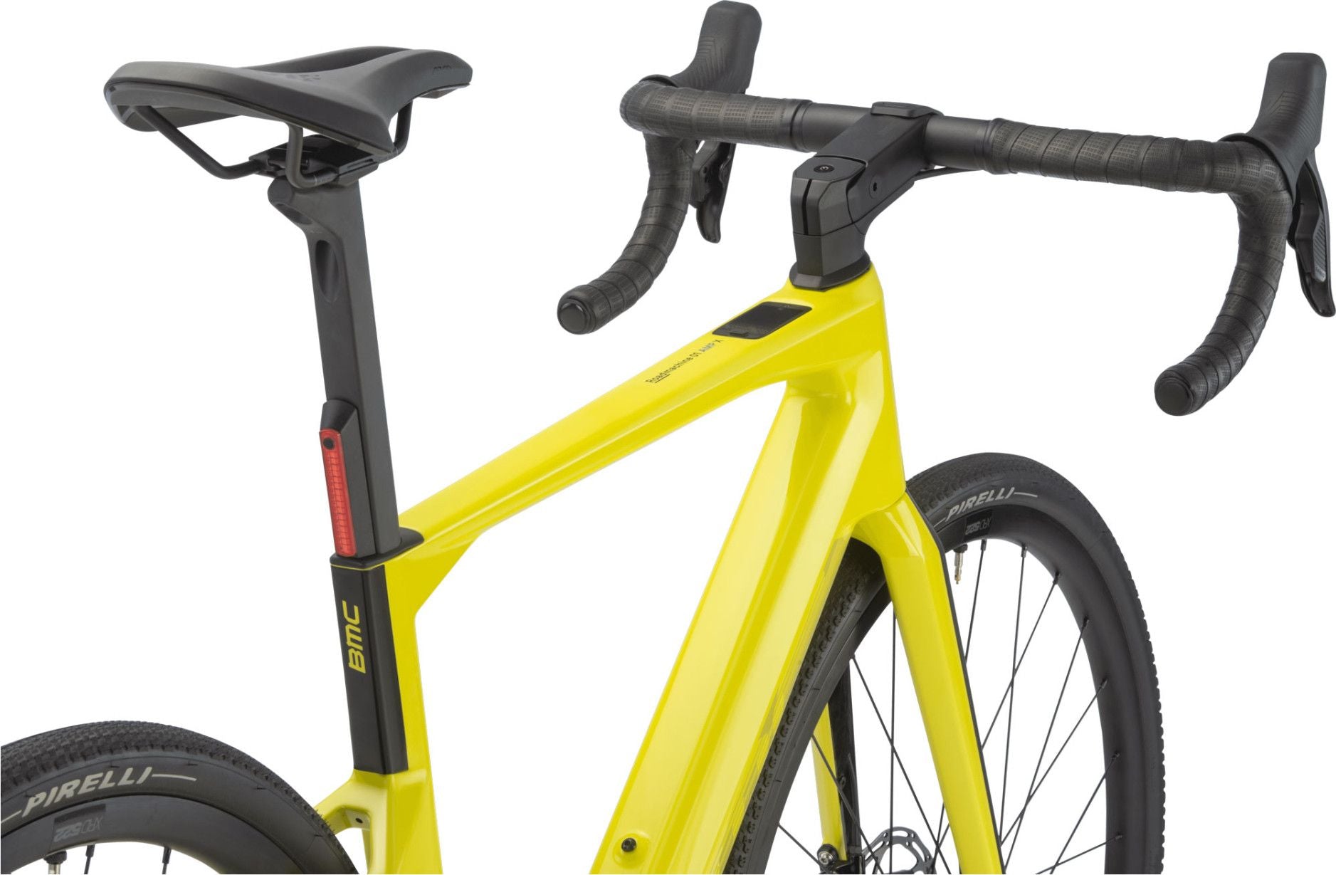 Vélo de Route Électrique BMC Roadmachine 01 AMP X Two Sram Rival XPLR eTap AXS 12V 360 Wh 700 mm Jaune Lime 2023