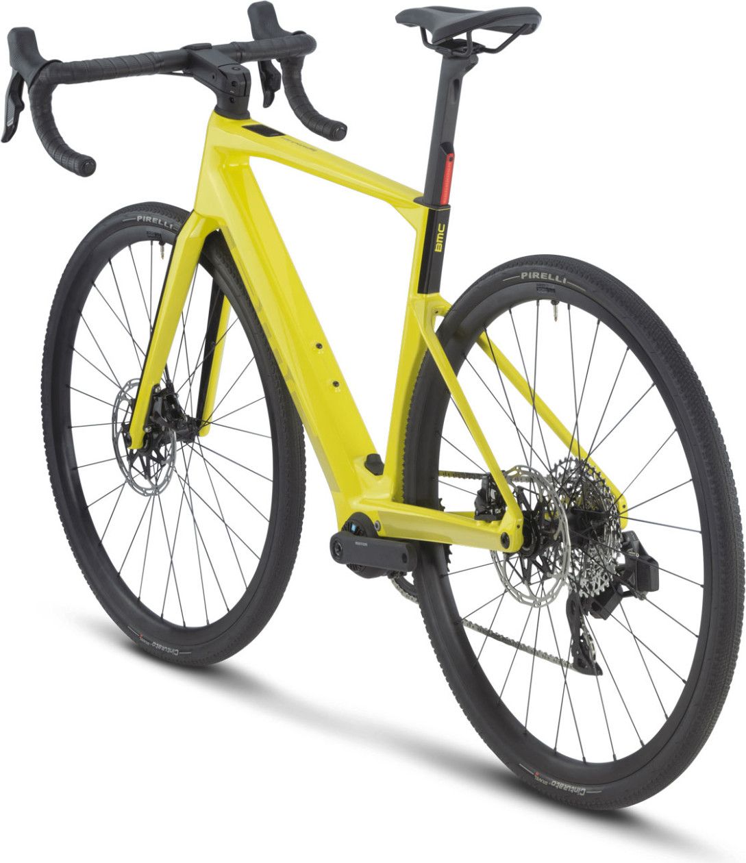 Vélo de Route Électrique BMC Roadmachine 01 AMP X Two Sram Rival XPLR eTap AXS 12V 360 Wh 700 mm Jaune Lime 2023