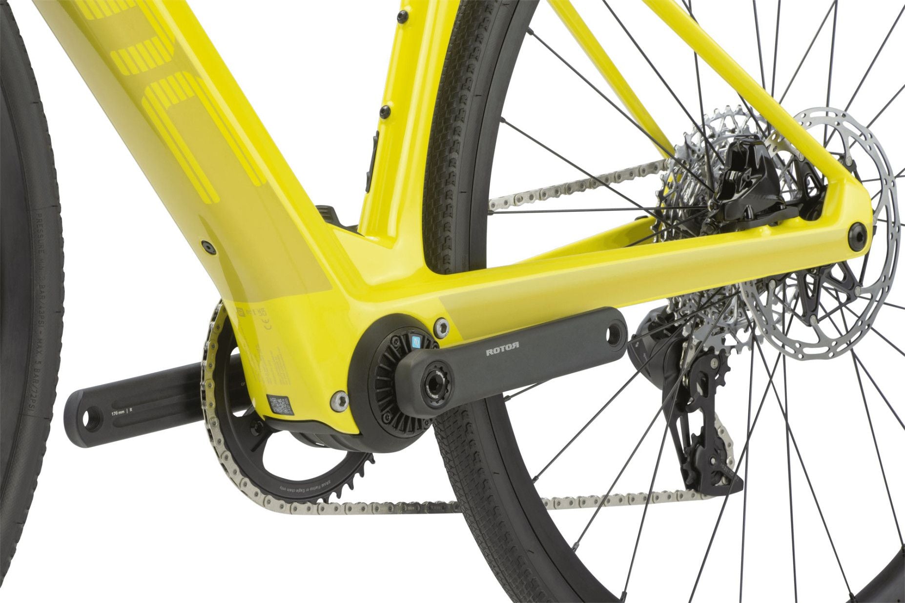 Vélo de Route Électrique BMC Roadmachine 01 AMP X Two Sram Rival XPLR eTap AXS 12V 360 Wh 700 mm Jaune Lime 2023