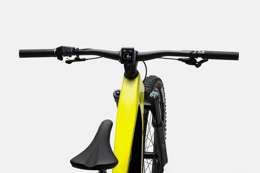 VTT Électrique Tout-Suspendu Cannondale Moterra Neo Carbon 2 Shimano SLX/XT 12V 750 Wh 29'' Jaune Highlighter